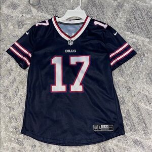 NFL Bills JA17 Navy Blue Jersey with Red and White Trim